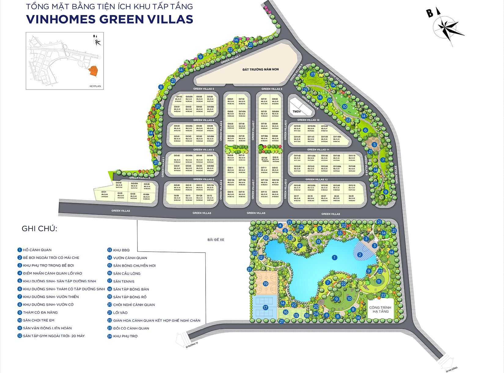 Vinhomes Green Villas với mặt bằng lên tới 13.7 ha