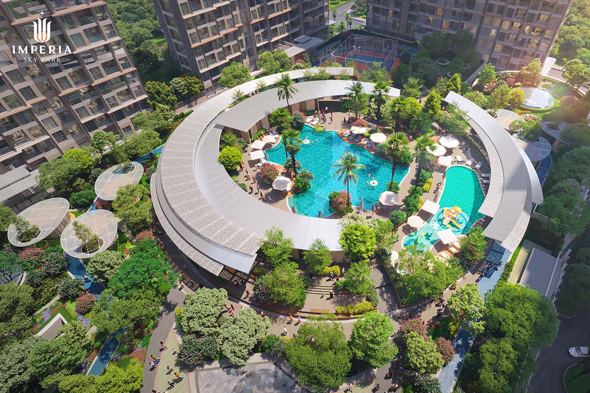 Nội khu dự án Imperia Sky Park Nam An Khánh